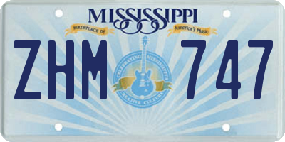 MS license plate ZHM747
