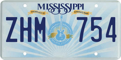 MS license plate ZHM754