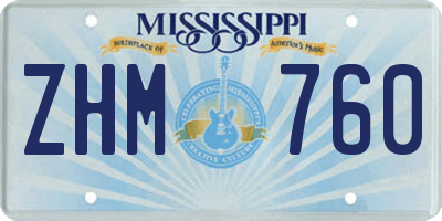 MS license plate ZHM760