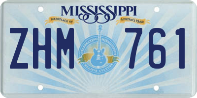 MS license plate ZHM761