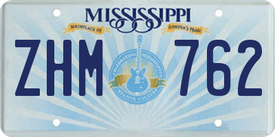 MS license plate ZHM762