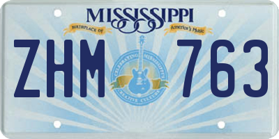 MS license plate ZHM763
