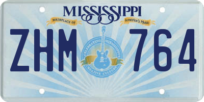 MS license plate ZHM764