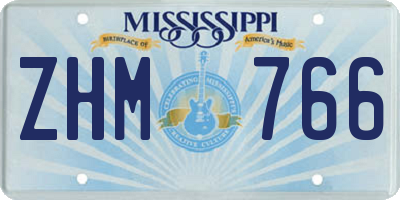 MS license plate ZHM766