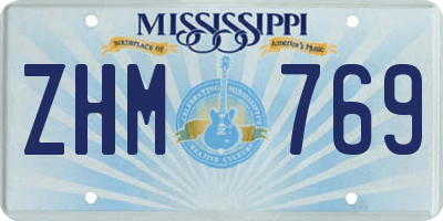 MS license plate ZHM769