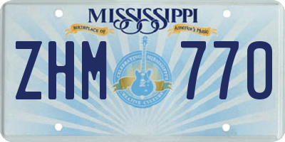 MS license plate ZHM770