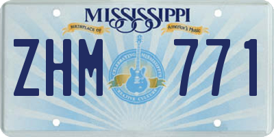 MS license plate ZHM771