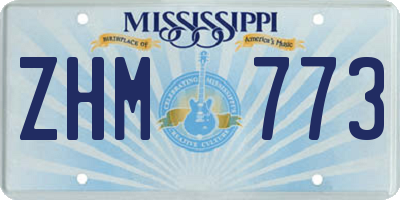 MS license plate ZHM773