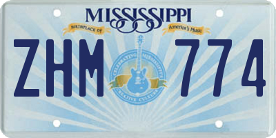 MS license plate ZHM774