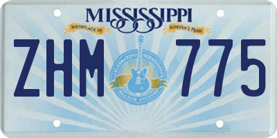 MS license plate ZHM775