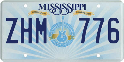 MS license plate ZHM776
