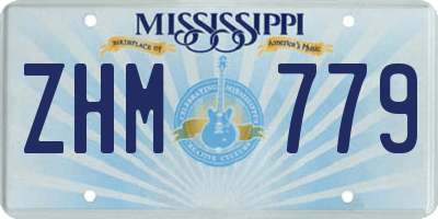MS license plate ZHM779