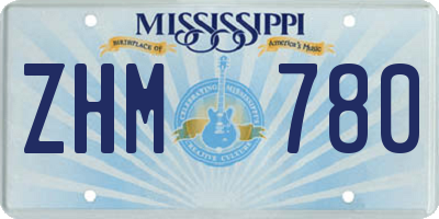 MS license plate ZHM780