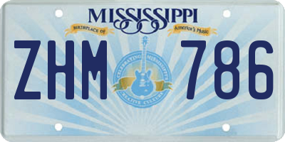 MS license plate ZHM786