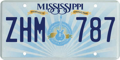 MS license plate ZHM787