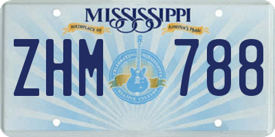 MS license plate ZHM788