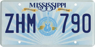MS license plate ZHM790