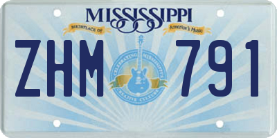 MS license plate ZHM791