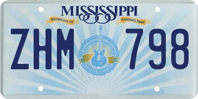 MS license plate ZHM798