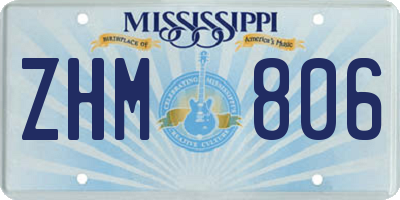 MS license plate ZHM806