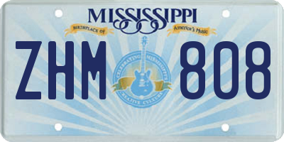 MS license plate ZHM808