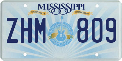 MS license plate ZHM809