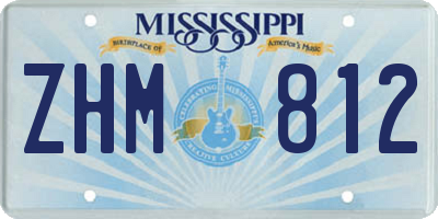 MS license plate ZHM812