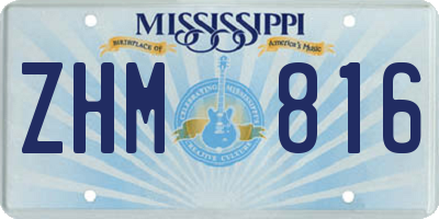 MS license plate ZHM816