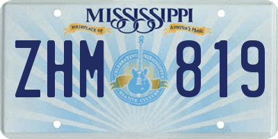 MS license plate ZHM819