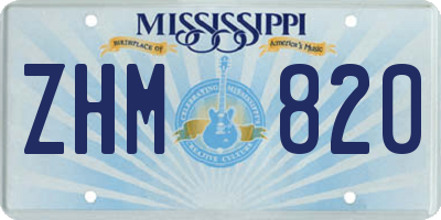 MS license plate ZHM820
