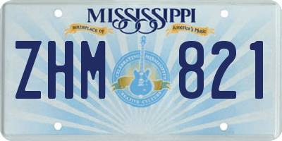 MS license plate ZHM821