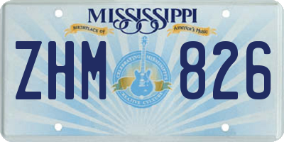 MS license plate ZHM826