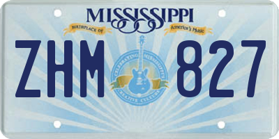 MS license plate ZHM827
