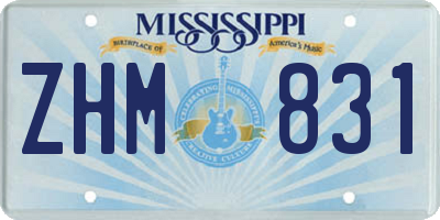 MS license plate ZHM831