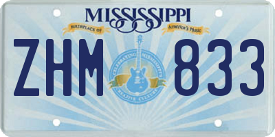 MS license plate ZHM833