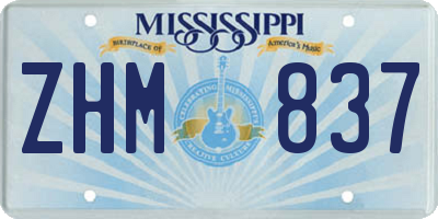 MS license plate ZHM837