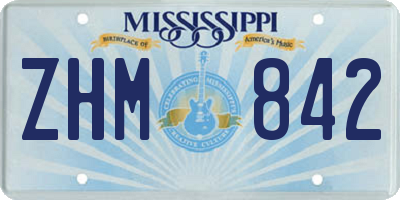 MS license plate ZHM842