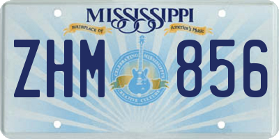 MS license plate ZHM856