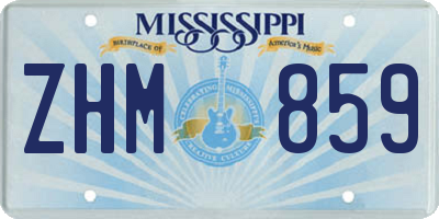 MS license plate ZHM859