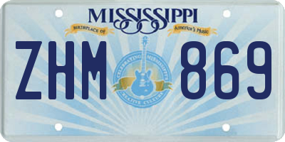 MS license plate ZHM869