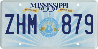 MS license plate ZHM879