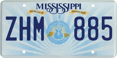 MS license plate ZHM885