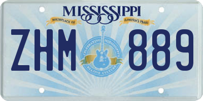 MS license plate ZHM889