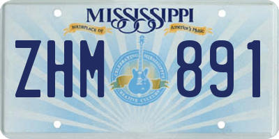 MS license plate ZHM891
