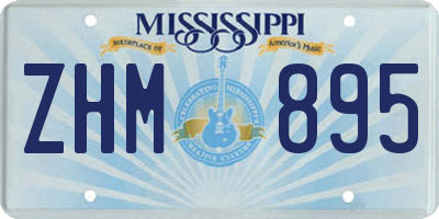 MS license plate ZHM895