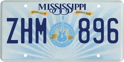 MS license plate ZHM896