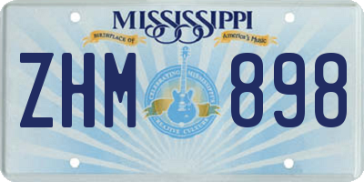 MS license plate ZHM898