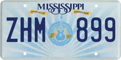 MS license plate ZHM899