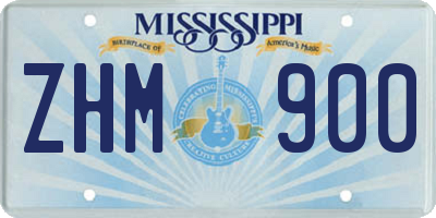 MS license plate ZHM900