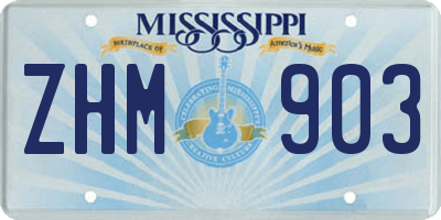 MS license plate ZHM903